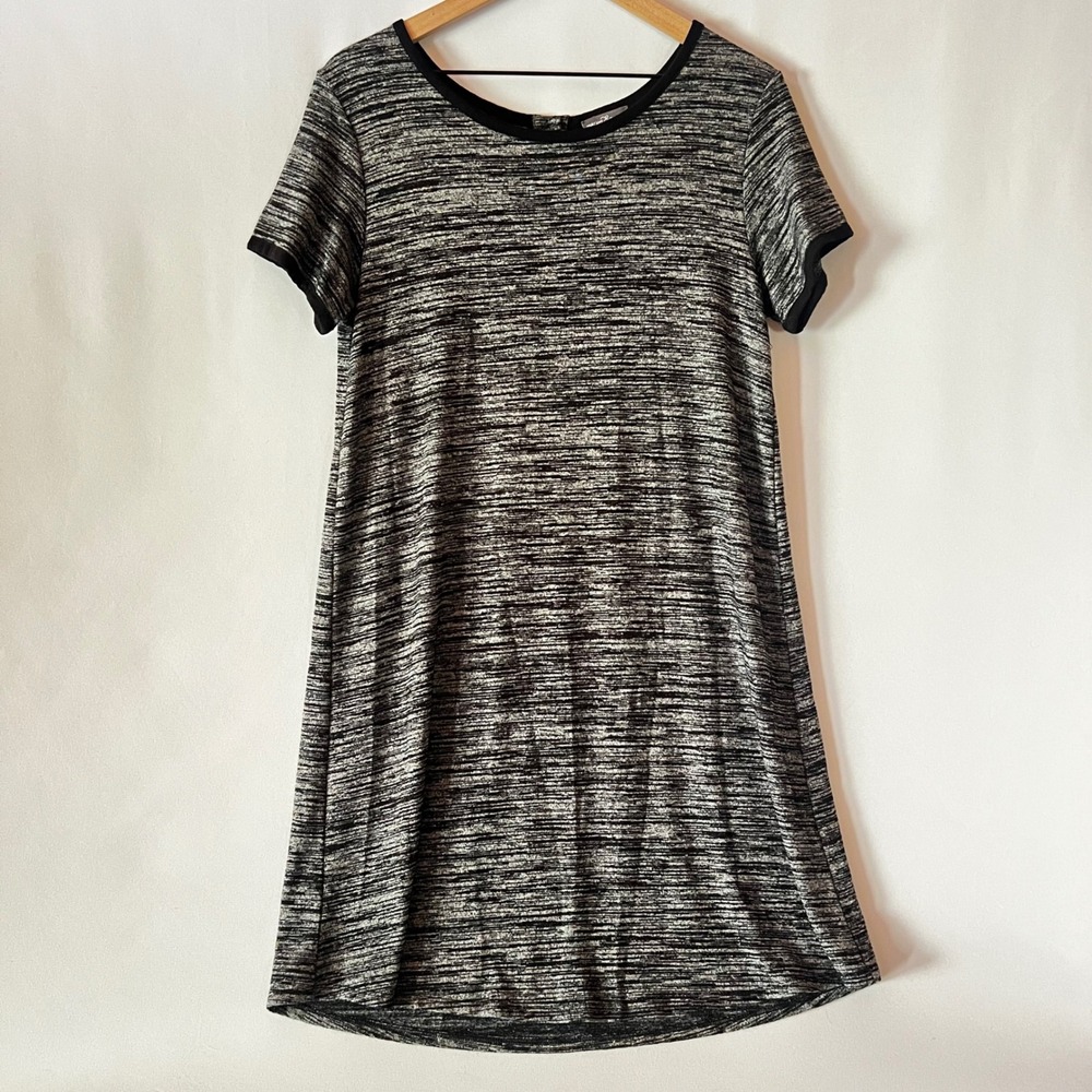 Market & Spruce Marled Jersey Knit Midi Button Back Size Large T-Shirt Dress